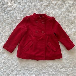 Circo Girl's Red Pea coat Size 4T